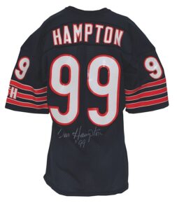 Circa 1985 Dan Hampton Chicago Bears Game-Used & Autographed Home Jersey