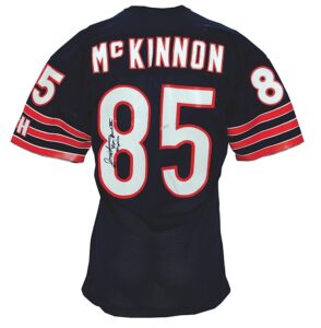 Circa 1985 Dennis McKinnon Chicago Bears Game-Used and Autographed Home Jersey