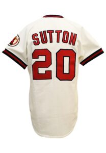 Circa 1985 Don Sutton California Angels Game-Used & Autographed Home Jersey