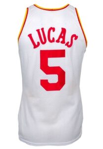 Circa 1985 John Lucas Houston Rockets Game-Used Home Jersey