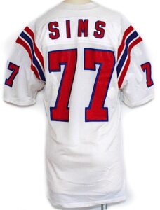 Circa 1985 Kenneth Sims New England Patriots Game-Used Road Jersey