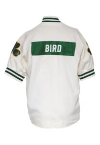 Circa 1985 Larry Bird Boston Celtics Worn Home Warm-Up Jacket