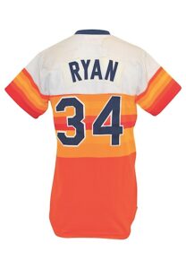 Circa 1985 Nolan Ryan Houston Astros Game-Used & Autographed Home Jersey