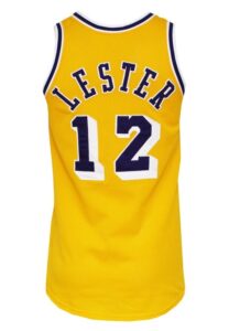 Circa 1985 Ronnie Lester Los Angeles Lakers Game-Used Home Jersey