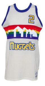 Circa 1986 Alex English Denver Nuggets Game-Used Home Uniform