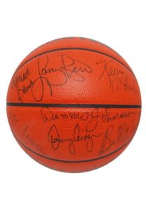 Circa 1986 Boston Celtics Team-Signed Basketball