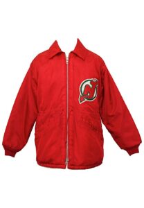 Circa 1986 Peter McNab New Jersey Devils Player-Worn Heavy Jacket