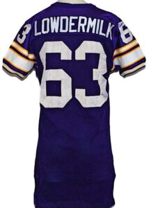 Circa 1987 Kirk Lowdermilk Minnesota Vikings Game-Used Home Jersey