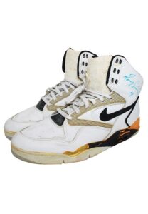 Circa 1988 Rony Seikalay Miami Heat Game-Used & Twice-Autographed Sneakers