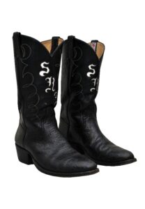 Circa 1988 Sugar Ray Leonard Worn “S.R.L.” Custom Cowboy Boots