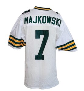 Circa 1989 Dan Majkowski Green Bay Packers Game-Used Road Jersey