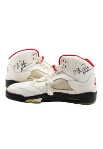 Circa 1989 Michael Jordan Chicago Bulls Game-Used & Dual Autographed Shoes