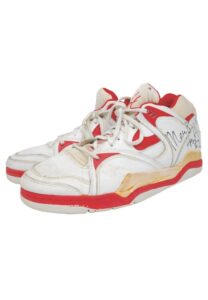 Circa 1989 Moses Malone Atlanta Hawks Game-Used & Autographed Sneakers