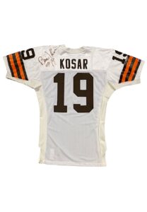 Circa 1990 Bernie Kosar Cleveland Browns Game-Used & Signed Road Jersey