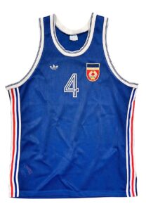 Circa 1990 Drazen Petrovic Yugoslavian FIBA World Championships Game-Used Jersey