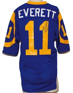 Circa 1990 Jim Everett LA Rams Game-Used & Autographed Home Jersey