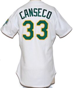 Circa 1990 Jose Canseco Oakland A’s Game-Used & Autographed Home Jersey