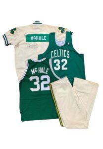 Circa 1990 Kevin McHale Boston Celtics Game-Used Jersey, Signed Warm-Up Suit & Practice Jersey