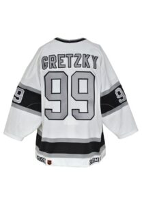 Circa 1990 Wayne Gretzky LA Kings Team-Issued & Autographed Home Jersey