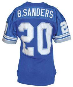 Circa 1991 Barry Sanders Detroit Lions Game-Used Home Jersey