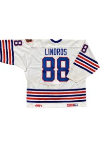 Circa 1991 Eric Lindros Oshawa Generals OHL Game-Used Jersey