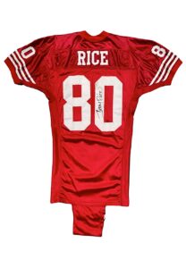 Circa 1991 Jerry Rice SF 49ers Game-Used & Signed Jersey