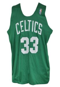 Circa 1991 Larry Bird Boston Celtics Worn Reversible Warm-Up Practice Jersey