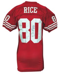 Circa 1992 Jerry Rice San Francisco 49ers Game-Used & Autographed Home Jersey