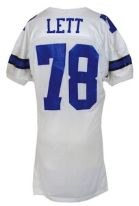 Circa 1992 Leon Lett Dallas Cowboys Game-Used Road Jersey