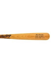 Circa 1992 Mark McGwire Oakland A’s Game-Used Bat