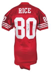 Circa 1993 Jerry Rice San Francisco 49ers Game-Used & Autographed Home Jersey