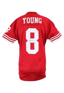 Circa 1993 Steve Young San Francisco 49ers Game-Issued & Autographed Home Jersey