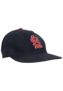 Circa 1994-95 St. Louis Cardinals Game-Used Road Cap Attributed to Ozzie Smith