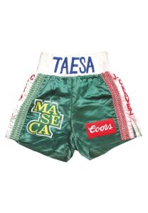 Circa 1994 Julio Cesar Chavez Fight Worn & Double Autographed Trunks