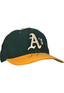 Circa 1994 Oakland Athletics Game-Used & Autographed Cap Attributed To Rickey Henderson