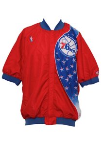 Circa 1994 Shawn Bradley Philadelphia 76ers Player-Worn Warm-Up Suit