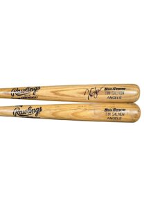 Circa 1994 Tim Salmon California Angels Game-Used & Signed Bats