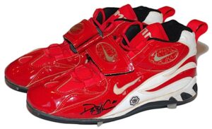 Circa 1995 Deion Sanders Cincinnati Reds Game-Used & Autographed Cleats From Ken Griffey’s Personal Collection