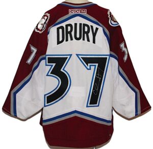 Circa 2000 Chris Drury Colorado Avalanche Game-Used & Autographed Home Jersey