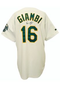 Circa 2000 Jason Giambi Oakland A’s Game-Used & Autographed Home Jersey