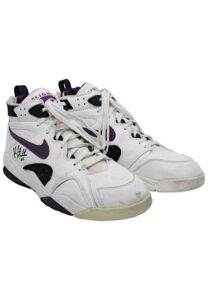 Circa 2000 John Stockton Utah Jazz Game-Used & Dual-Autographed Shoes