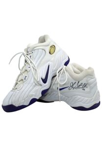 Circa 2000 John Stockton Utah Jazz Game-Used & Dual-Autographed Shoes