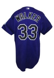 Circa 2000 Larry Walker Colorado Rockies Game-Used Alternate Jersey, Home Pants & Cap