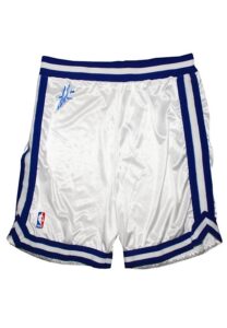 Circa 2000 Mike Bibby Sacramento Kings Game-Used & Autographed Home Shorts