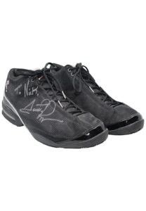 Circa 2000 Scottie Pippen Portland Trail Blazers Game-Used & Dual Autographed Shoes