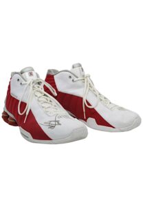 Circa 2000 Vince Carter Toronto Raptors Game-Used & Dual-Autographed Nike “Shox” Shoes