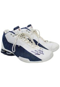 Circa 2000 Vince Carter Toronto Raptors Game-Used & Dual-Autographed Shoes