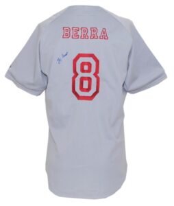 Circa 2000 Yogi Berra Worn & Autographed Team Nabisco All-Star Jersey