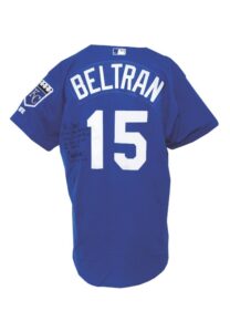 Circa 2002 Carlos Beltran KC Royals Game-Used & Autographed Alternate Jersey