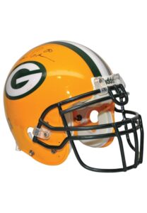 Circa 2003 Ahman Green Green Bay Packers Game-Used & Autographed Helmet & Cleats